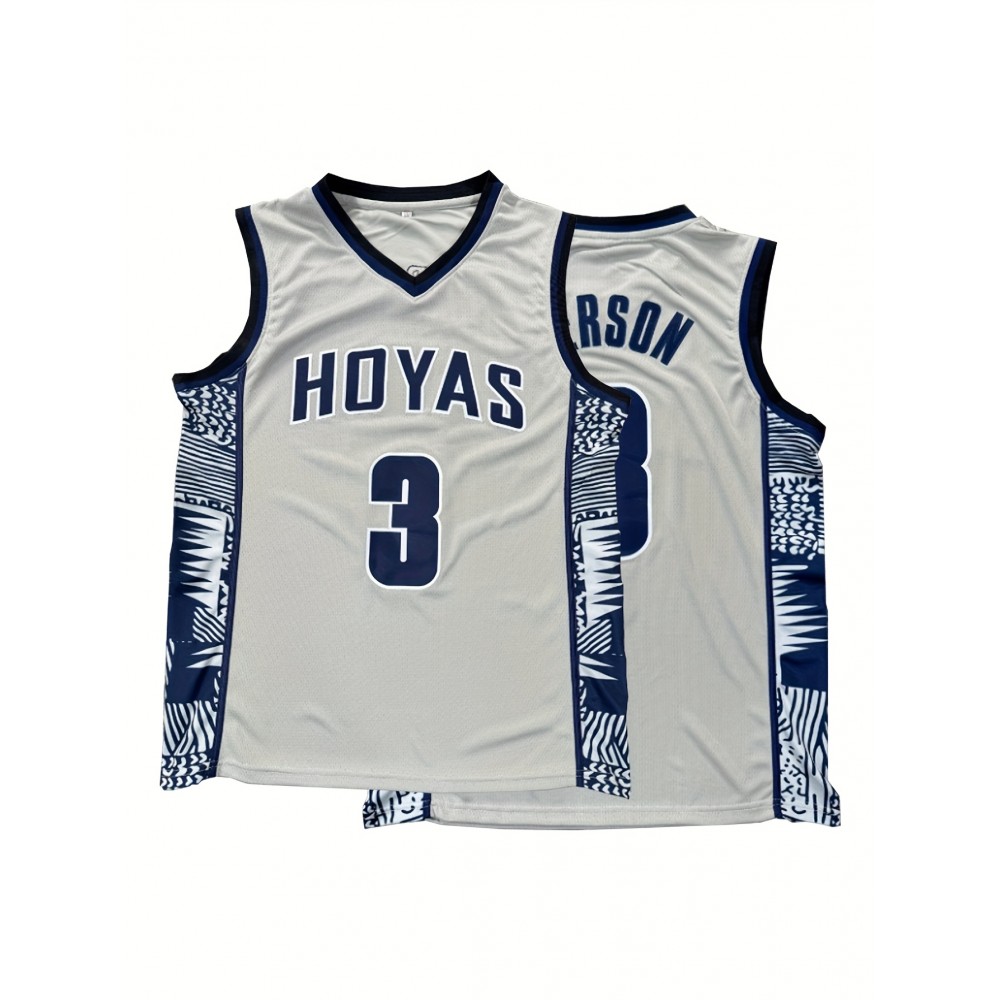 3 Basketball Clothes Stitched Grey Basketball Top Polyester V-neck Sleeveless Men'S Tank Top S-3XL