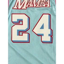 #24 Men's Basketball Jersey Light Blue Sports Training Jersey Breathable And Comfortable Vest S-3XL