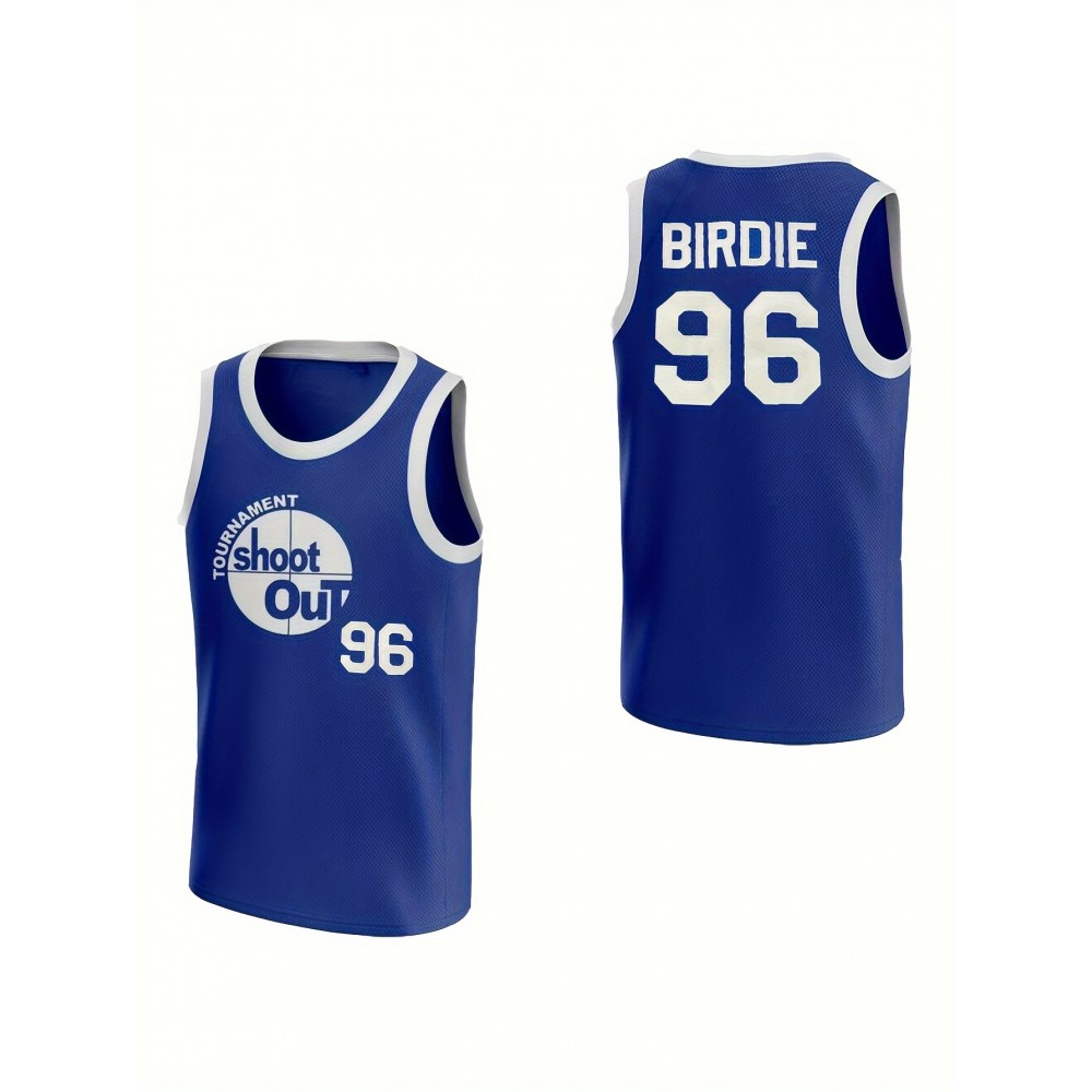 Tournament Shoot Out Basketball Jersey 96 Blue Basketball Vest Stitched Movie Jersey For Men S-3XL