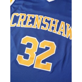 Men'S Basketball Shirt # 32 Blue Basketball Sweatshirt Suitable For Competition Training Team Sports Size S-XXXL