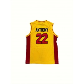 Men'S Oak Hill 22 Sports Jersey, Polyester V-Neck, Slight Stretch Knit Fabric, Loose Fit, for Casual, Running, Training, Hiking, Basketball, Adult & Couple, Universal Fit
