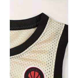 Men's #23 -Inspired Basketball Jersey, Breathable & Quick-Dry Nylon/Spandex Mesh Tank Top with Sleeveless Crewneck - Ideal for Training & Sports Events