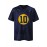 Men's #10 Dark Blue Retro Mesh Embroidery Sport Jersey : V-neck short sleeves Breathable Sports T-shirt For Training Competition