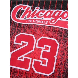 90's Retro Style Men Basketball Clothing, 23# Camouflage Fashion Trend Blockbuster Passion All Match Holiday Carnival