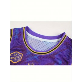 23# Men's Basketball Jersey Vintage Embroidered Crewneck Breathable Race Training Uniform Jersey Sleeveless Top