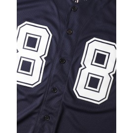 #88 Navy Vintage Baseball Jersey Men'S Size S-XXXL Stitched Name And Number