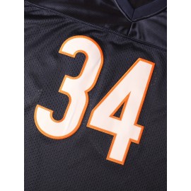 Mens #34 Navy Blue 1985 Authentic Throwback Jersey