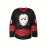 Men'S Voorhees 13 Jason Inspired Hockey Jersey, Polyester Sports V-Neck, Embroidered, Breathable, Lightweight, Moisture-Wicking, Ergonomic Knit Fabric, for Casual, Training, Party, Daily Wear, All-Season