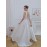 Elegant V-Neck Sleeveless A-Line Wedding Gown with Pencil Skirt and Exposed Back