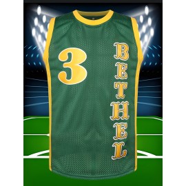Men'S # 3 Embroidered Basketball Shirt Breathable And Comfortable Sleeveless Sportswear Suitable For Training, Competition, Sports S-3XL