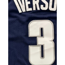 Men's #3 Dark Blue Basketball Jersey - Breathable Polyester, V-Neck, Lettering & Numbers, Perfect for Sports & Casual Wear