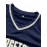 Men's #3 Dark Blue Basketball Jersey - Breathable Polyester, V-Neck, Lettering & Numbers, Perfect for Sports & Casual Wear