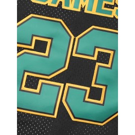 23 Men's Basketball Jersey Sports Training Men's Black Vest Quick Drying James S-3XL
