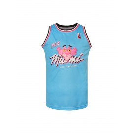 3 Basketball Jersey Stitched Men's Sports Shirt Polyester Round Neck Retro Blue Top White, Blue, Pink S-3XL