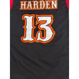 1pc Men'S Artesia Basketball Jersey, Polyester Sports Training Top with Slight Stretch, V-Neck, Loose Fit, Patterned Letter & Number Design, Breathable & Comfortable for Casual, Beach, Party, Team Sports - Sizes S-3XL