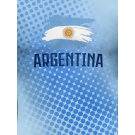 Professional Sports Fabric Women's Creative Graphic Print South American National Team Football Jersey T-Shirt, As Gifts For Sports Fans
