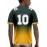 Women's #10 Green Bay -Inspired Jersey - Gradient Green to Yellow, V-Neck, Short Sleeve, Breathable Polyester Shirt, Machine Washable, Perfect for Sports Fans & Casual Wear