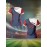 Customizable Women's V-Neck Football Jersey - Personalized Name & Number, Breathable Polyester, Quick-Dry Sports Top for Team Training, Casual Wear, and Fitness - Dark Blue with Red Sleeves